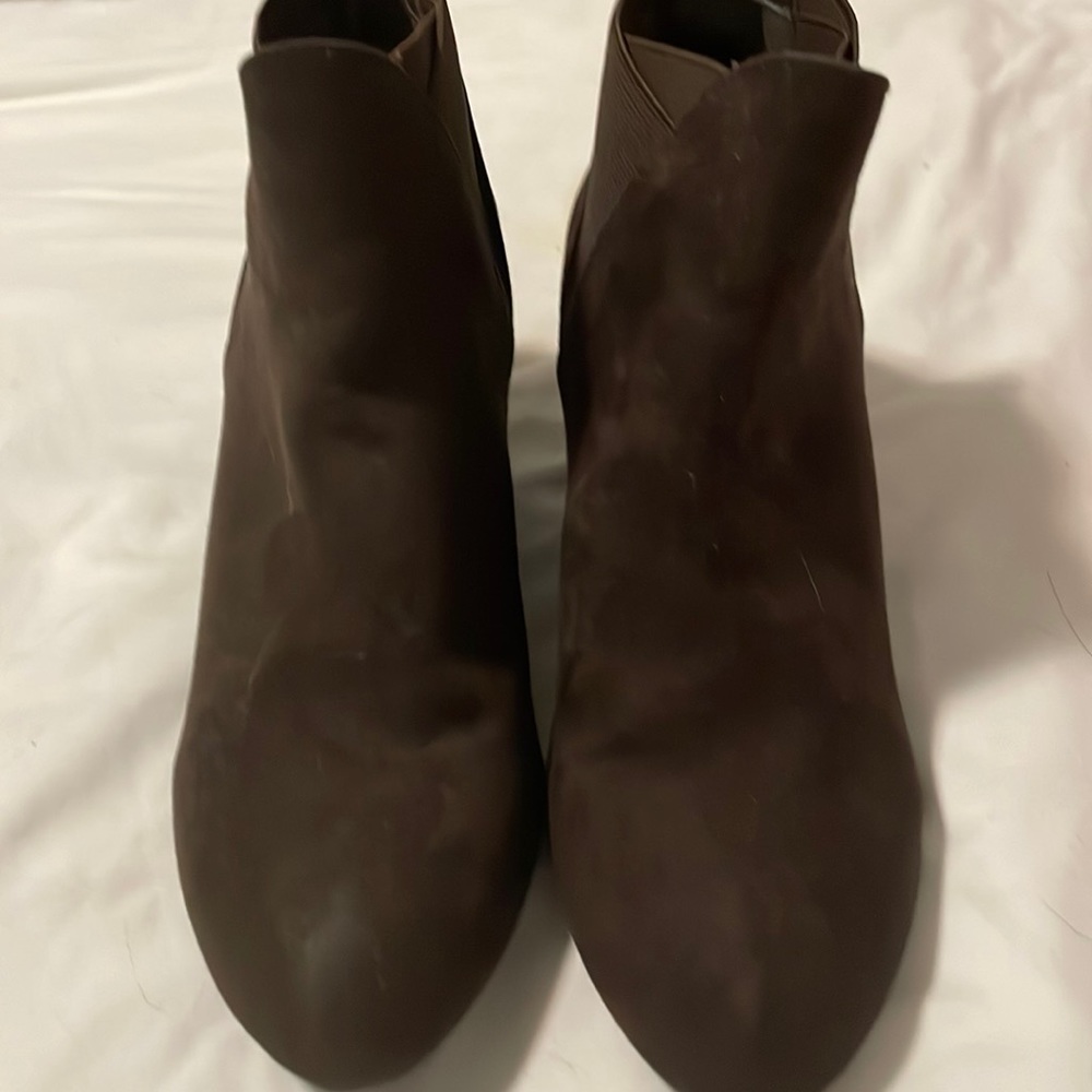 Dr Scholl Brown suede like wedges sz 8.5